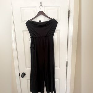 Black wide ankle romper